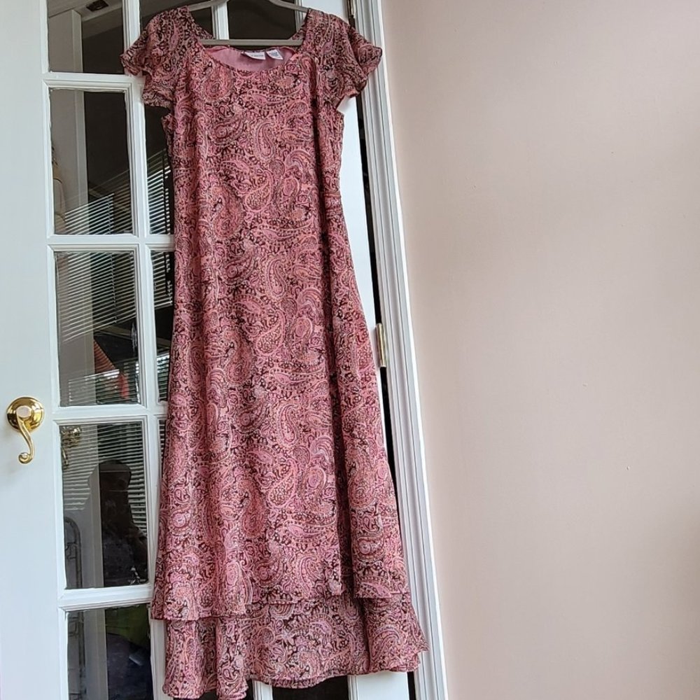 Jacklyn Smith Paisley Layered Maxi Dress Size 10